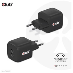 Club 3D Hálózati töltő - CAC-1909EU (45W GAN
