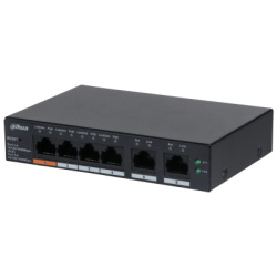 Dahua PoE switch - CS4006-4GT-60 (Cloud Menedzsment; 4x1Gbps PoE; + 2x 1Gbps uplink