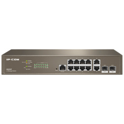 IP-COM Switch Vezérelhető - G5312F (10x1Gbps; 2x SFP; 1x console port; L3)