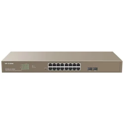 IP-COM Switch Vezérelhető PoE - G3318P-16-250W (16x1Gbps; 2x SFP; 16 af/at PoE+ port; 230W
