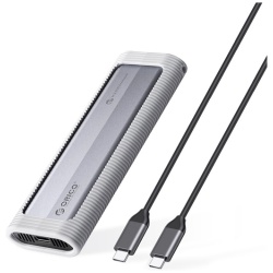 Orico Külső M.2 ház - AXM2S-G2-V1-GY (USB-A/C -> M.2 NVMe