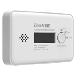 Wisualarm Szénmonoxid érzékelő és jelző - HY-GC20B (Standalone; Cserélhető 3V akkumulátor; CE (EN50291-1:2018))