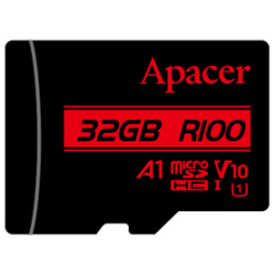 Apacer MicroSD kártya - 32GB microSDHC UHS-I Class10 V10 A1 (R/W: 100/10 MB/s) + adapter